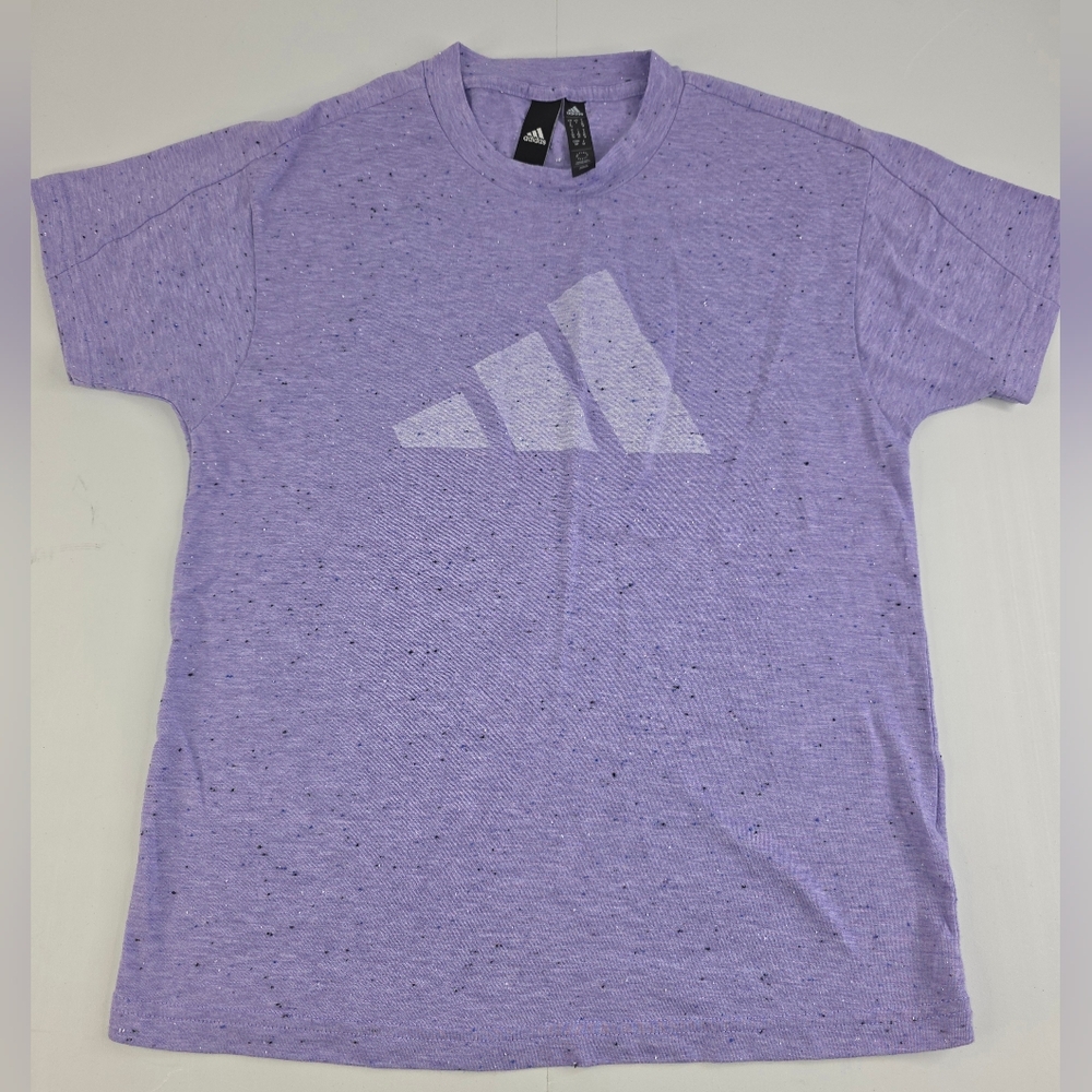 Adidas Women's Heathered Purple Short Sleeve Tee Size Small C-2262